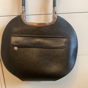Italian Black Leather Shoulder Bag